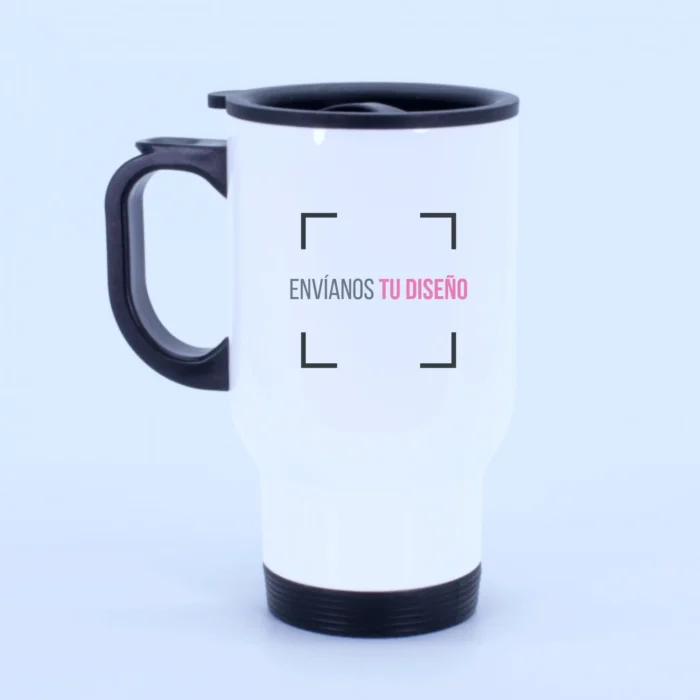 Mug térmico personalizado con tu diseño. Mantiene la temperatura y es parte de la línea de termos personalizados.